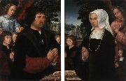 HORENBOUT, Gerard Portraits of Lieven van Pottelsberghe and his Wife sf oil painting on canvas